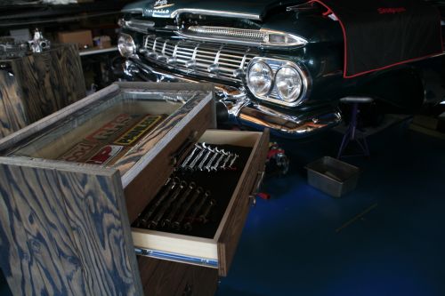 ウッドファクター木製ツールチェストス　ナップオンスパナ